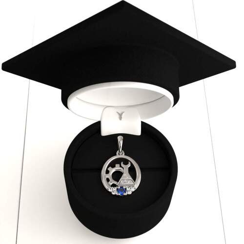 Pingente de Formatura em Prata 925 - Engenharia Quimica
