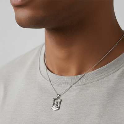 Pingente de Ogum em Prata 925