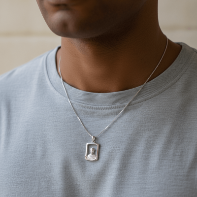 Pingente de Oxal� em Prata 925