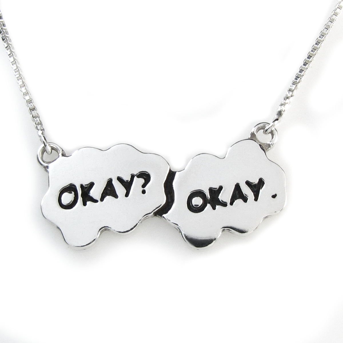 colar okay okay folheado a prata 1253p sempre joias o
