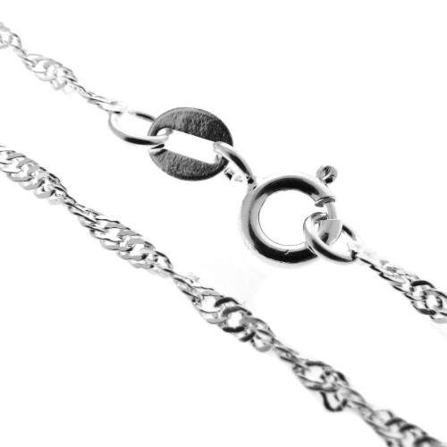 Corrente em Prata 925 - Modelo Singapura - 45cm - 2mm