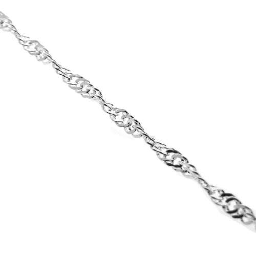 Corrente em Prata 925 - Modelo Singapura - 45cm - 2mm