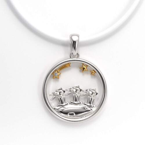 Pingente em Prata 925 com Aplique em Ouro 18k - Laos Eternos