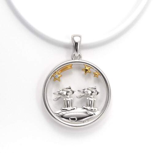 Pingente em Prata 925 com Aplique em Ouro 18k - Laos Eternos