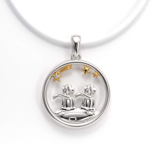 Pingente em Prata 925 com Aplique em Ouro 18k - Laos Eternos