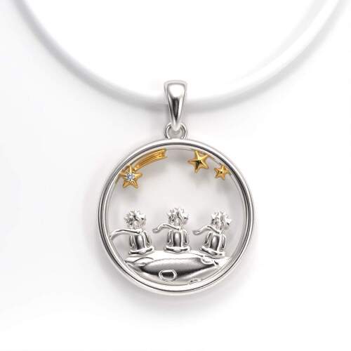 Pingente em Prata 925 com Aplique em Ouro 18k - Laos Eternos
