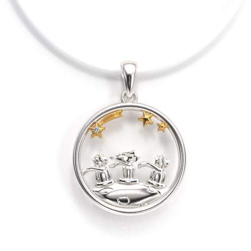Pingente em Prata 925 com Aplique em Ouro 18k - Laos Eternos