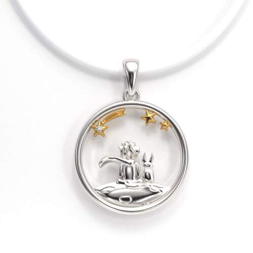 Pingente em Prata 925 com Aplique em Ouro 18k - Laos Eternos
