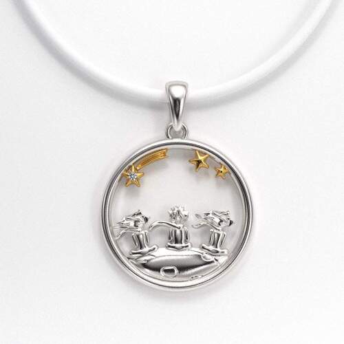Pingente em Prata 925 com Aplique em Ouro 18k - Laos Eternos