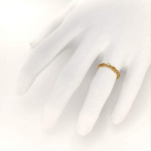 Par de Alianas em Ouro 18k - Aliana 4mm e Solitrio 2.25mm - Vital