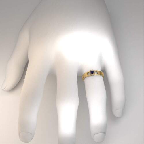 Anel de Formatura em Ouro 18k - Letras - Aurora