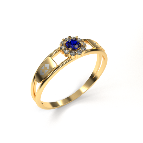 Anel de Formatura em Ouro 18k - Administrao - Aurora
