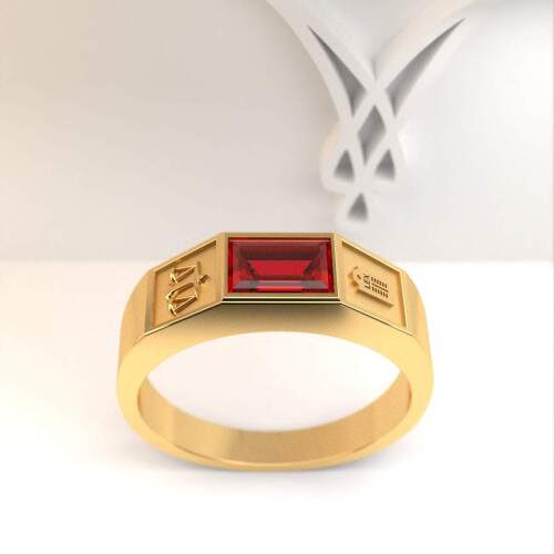 Anel de Formatura em Ouro 18k - Direito - Atlas