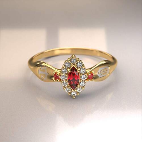 Anel de Formatura em Ouro 18k - Direito - Triunfo