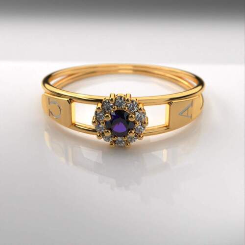 Anel de Formatura em Ouro 18k - Teologia - Aurora