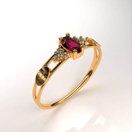 Anel de Formatura em Ouro 18k - Direito - Oval