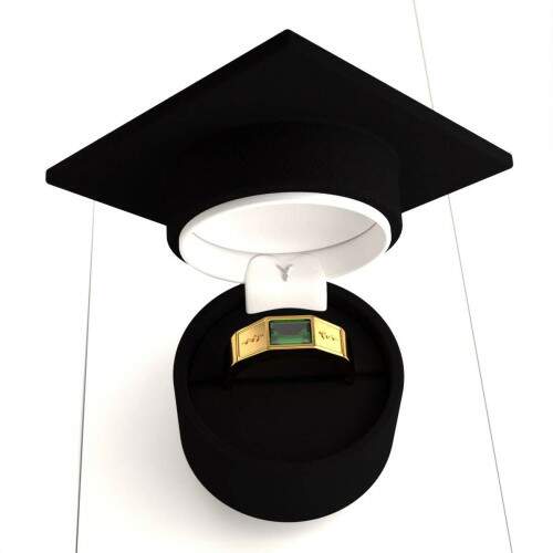Anel de Formatura em Ouro 18k - Medicina - Atlas