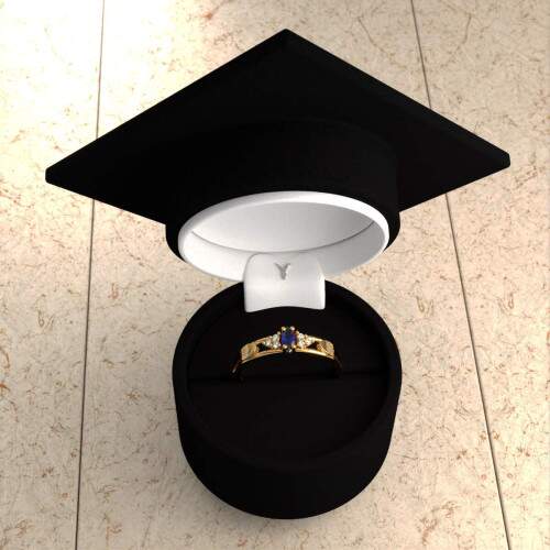 Anel de Formatura em Ouro 18k - Publicidade - Navete