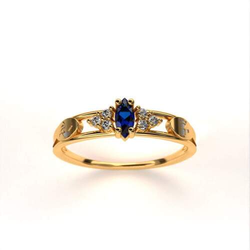 Anel de Formatura em Ouro 18k - Publicidade - Navete