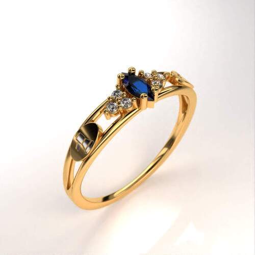 Anel de Formatura em Ouro 18k - Publicidade - Navete