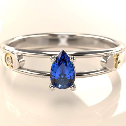 Anel de Formatura em Prata 925 - Marketing - Gota