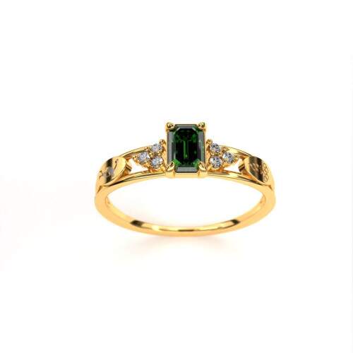 Anel de Formatura em Ouro 18k - Educao Fsica - Octogonal
