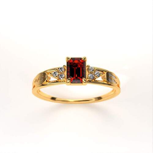 Anel de Formatura em Ouro 18k - Odontologia - Octogonal