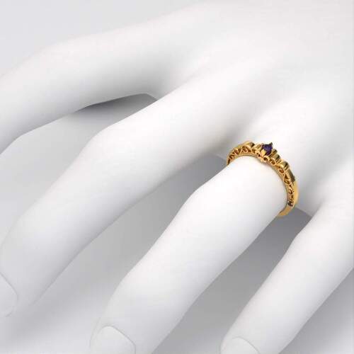 Anel de Formatura em Ouro 18k - Letras - Vitria