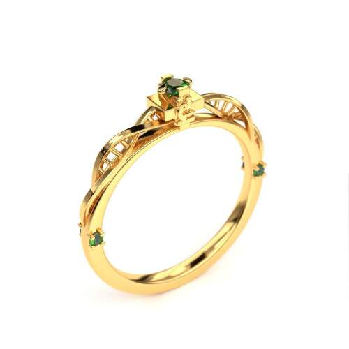 Anel de Formatura em Ouro 18k - Biomedicina - Vitria