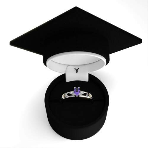 Anel de Formatura em Prata 925 - Letras - Oval