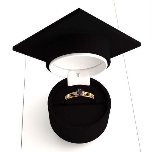 Anel de Formatura em Ouro 18k - Administrao - Navete