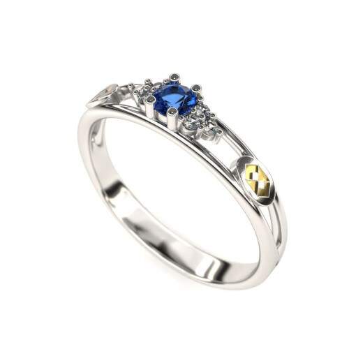 Anel de Formatura em Prata 925 - Administrao - Redondo