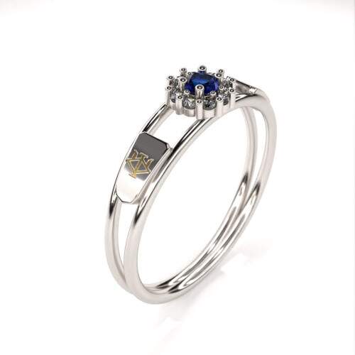 Anel de Formatura em Prata 925 - Recursos Humanos - Aurora