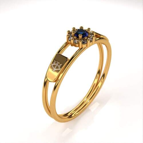 Anel de Formatura em Ouro 18k - Recursos Humanos - Aurora