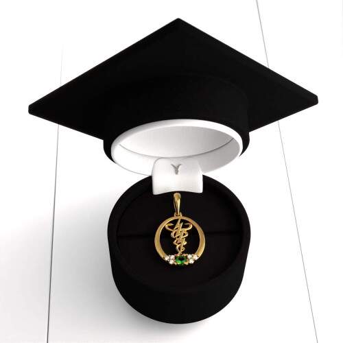 Pingente de Formatura em Ouro 18k - Fisioterapia