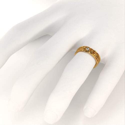 Par de Alianas em Ouro 18k - Raiz - 5,5mm