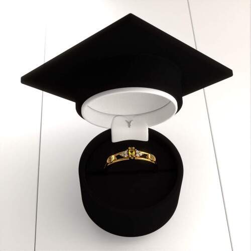 Anel de Formatura em Ouro 18k - Radiologia - Navete
