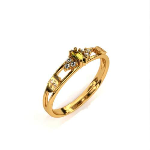 Anel de Formatura em Ouro 18k - Radiologia - Navete