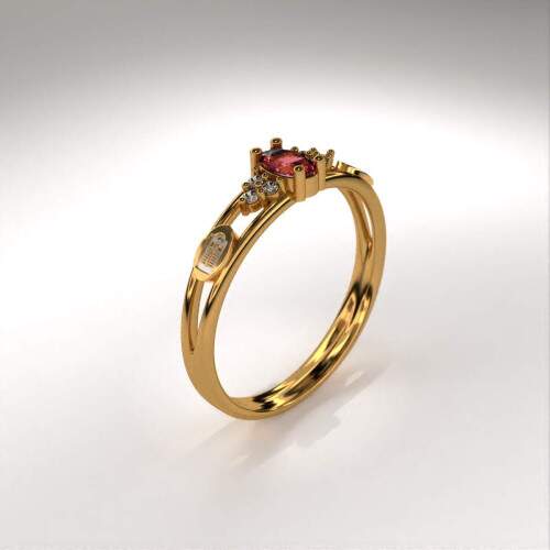 Anel de Formatura em Ouro 18k - Cincias Contbeis - Oval