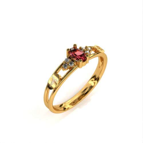 Anel de Formatura em Ouro 18k - Cincias Contbeis - Oval