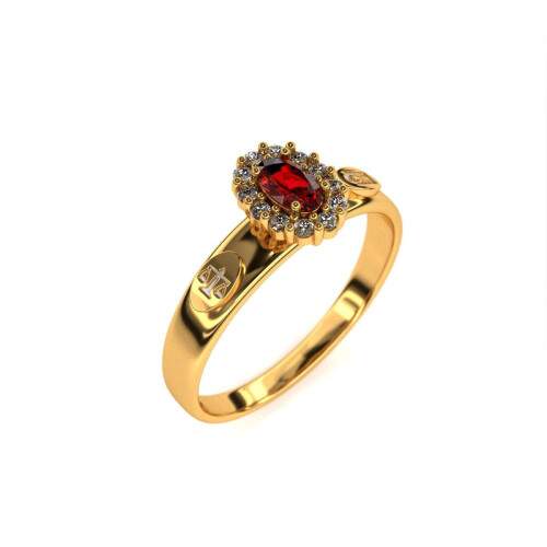 Anel de Formatura em Ouro 18k - Direito - Bella