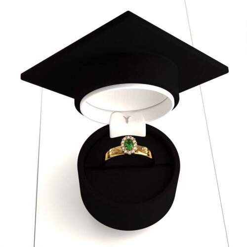 Anel de Formatura em Ouro 18k - Enfermagem - Bella