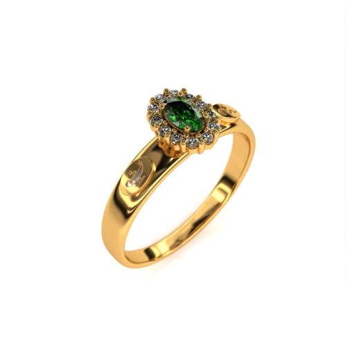 Anel de Formatura em Ouro 18k - Enfermagem - Bella