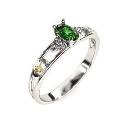 Anel de Formatura em Prata 925 - Enfermagem - Oval