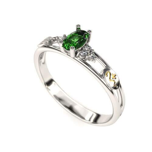 Anel de Formatura em Prata 925 - Enfermagem - Oval