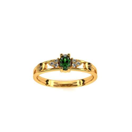 Anel de Formatura em Ouro 18k - Enfermagem - Oval