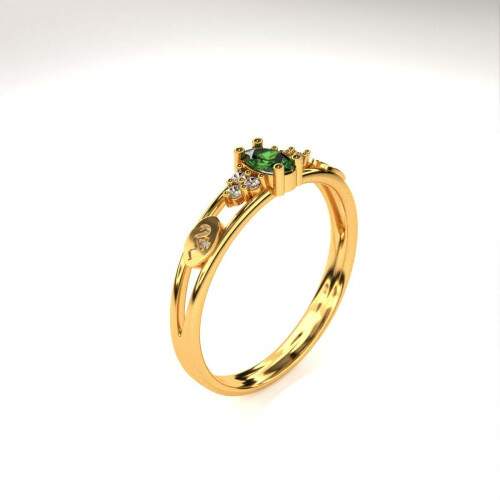 Anel de Formatura em Ouro 18k - Enfermagem - Oval