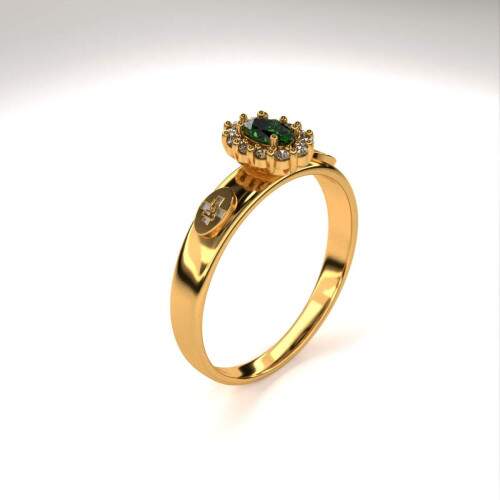Anel de Formatura em Ouro 18k - Biomedicina - Bella