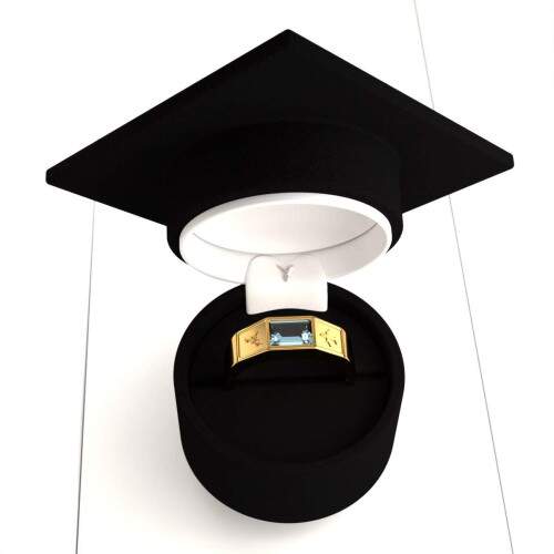 Anel de Formatura em Ouro 18k - Cincias Aeronuticas - Atlas