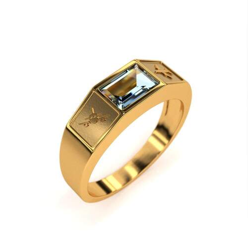Anel de Formatura em Ouro 18k - Cincias Aeronuticas - Atlas